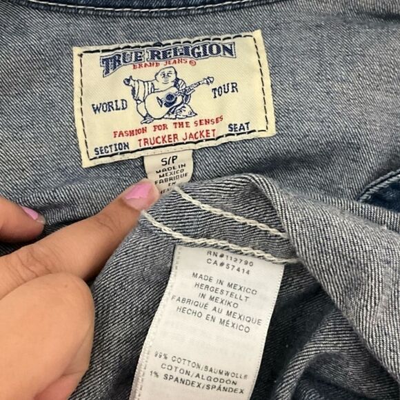 True Religion Denim Trucker Jacket Size S - Picture 3 of 4